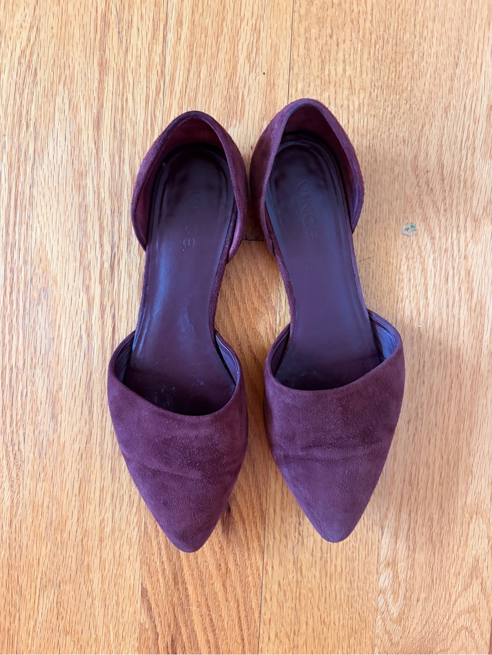 Vince Suede Pointed Toe d’Orsay Flats